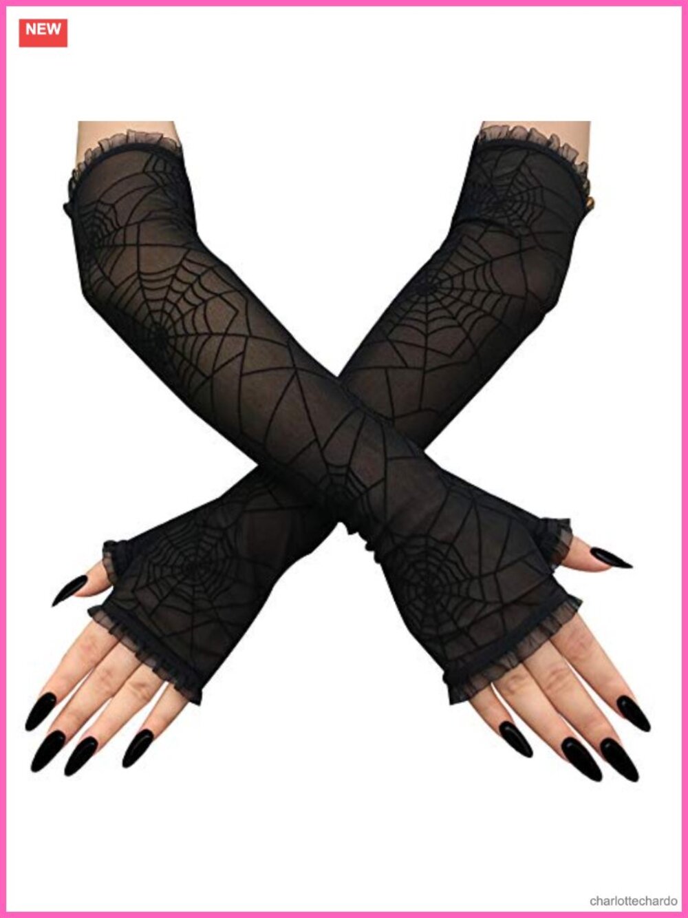 Halloween Spider Web Arm Warmer & Headband Set